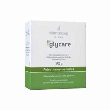 SABONETE FACIAL EM BARRA MANTECORP GLYCARE PELES NORMAIS A MISTAS 90G