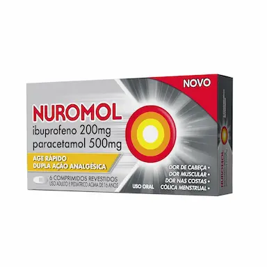 Nuromol Ibuprofeno 200mg + Paracetamol 500mg 6 comprimidos