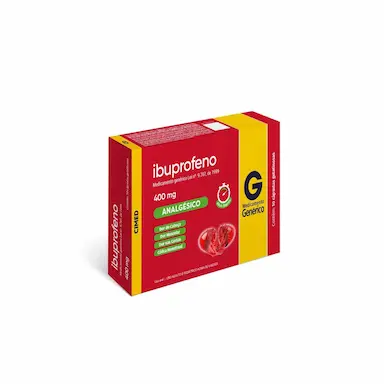 Ibuprofeno 400mg 10 Cápsulas Gel Mole Cimed Genérico