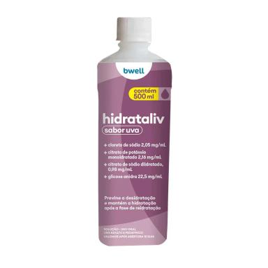 Suplemento Hidroeletrolítico Bwell Hidrataliv Sabor Uva 500ml