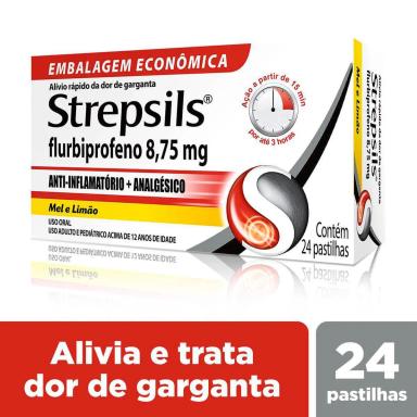 Pastilha Strepsils Mel e Limão 24 unidades
