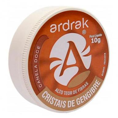 Cristais de Gengibre Ardrak Sabor Canela Doce Sem Glúten 10g