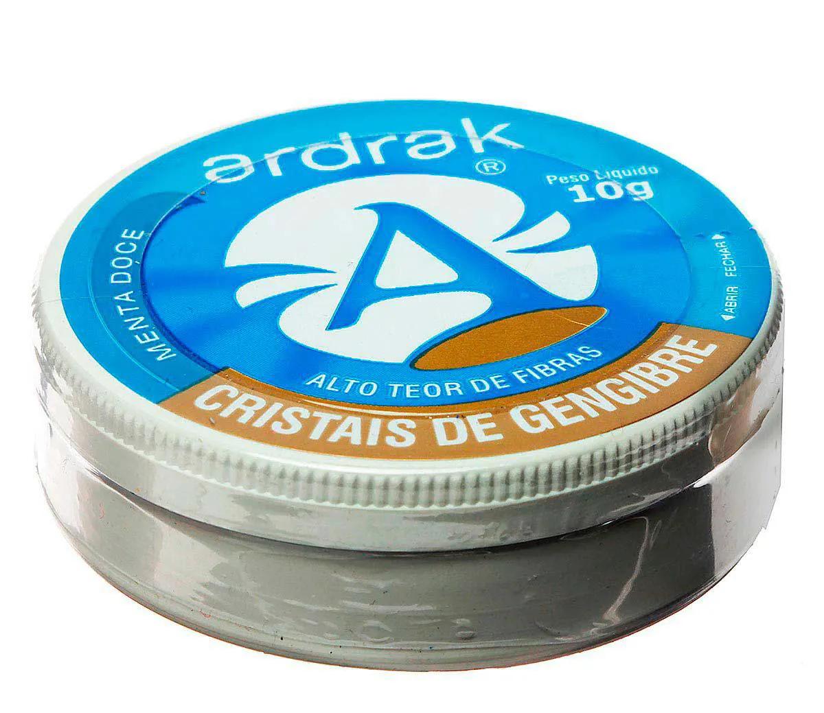 Cristais de Gengibre Ardrak Sabor Menta Doce 10g