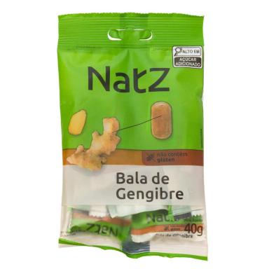Bala de Gengibre e Mel Natz 40g
