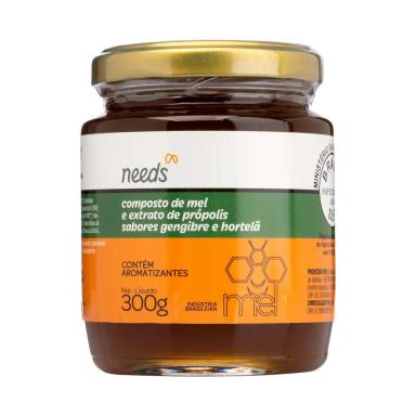 Composto de Mel, Própolis, Gengibre e Hortelã Needs Solução 300g