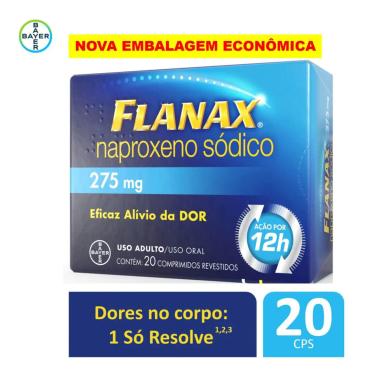 Flanax Naproxeno Sódico 275mg 20 comprimidos