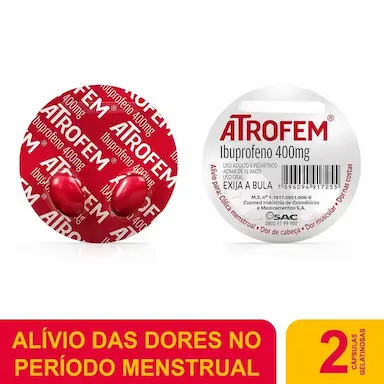 Atrofem Ibuprofeno 400mg 2 cápsulas