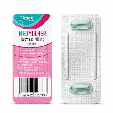 Medmulher Ibuprofeno 400mg 2 cápsulas
