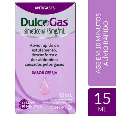 DulcoGas Simeticona 75mg/ml Sabor Cereja Gotas 15ml
