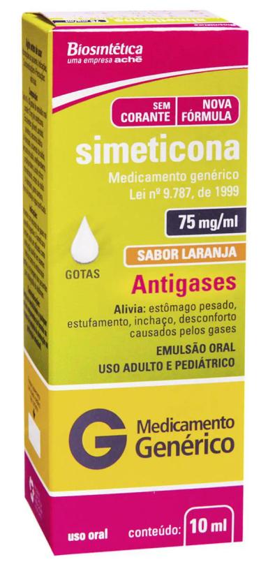 Simeticona 75mg/ml Gotas 10ml Biosintética Genérico