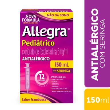 Antialérgico Allegra Pediátrico 6mg/ml Suspensão Oral 150ml com Seringa