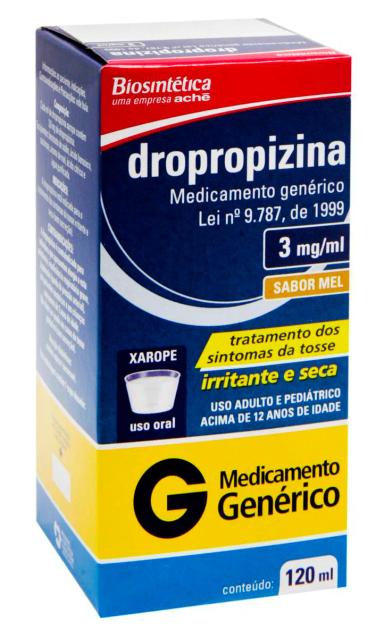 Dropropizina 3,0mg/ml Xarope 120ml Aché Genérico