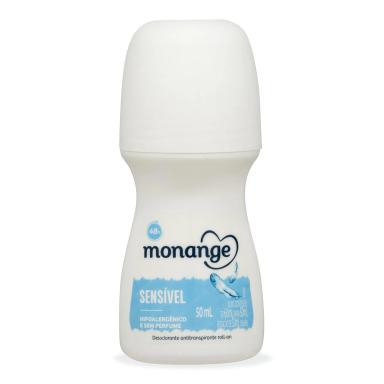 Desodorante Antitranspirante Monange Sensível Feminino Roll-on 50ml