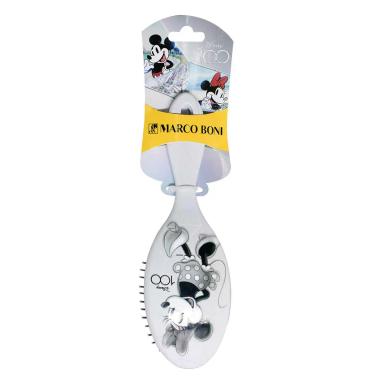 Escova de Cabelo Oval Minnie Disney 100 Anos Marco Boni Branca 1 Unidade