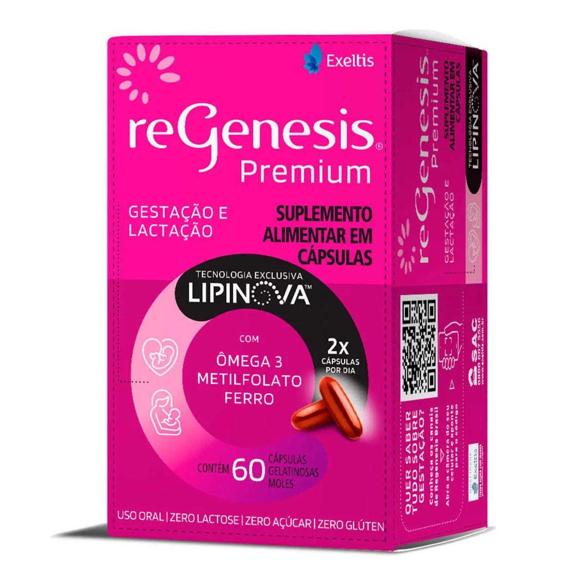 Suplemento Alimentar ReGenesis Premium com Lipinova 60 Cápsulas