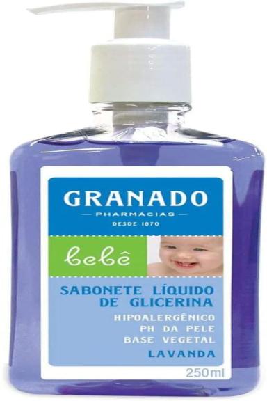 SABONETE LíQUIDO DE GLICERINA GRANADO BEBê LAVANDA 500ML