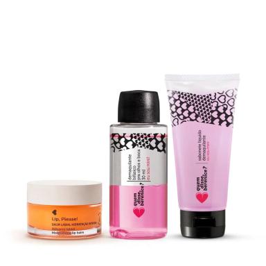 QUEM DISSE, BERENICE? KIT SABONETE DEMAQUILANTE 30ML + DEMAQUILANTE BIFáSICO 30ML + BALM HIDRATANTE LABIAL 8G