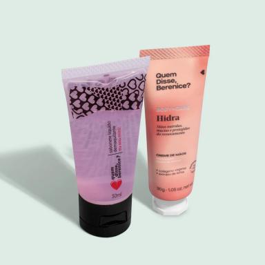 QUEM DISSE, BERENICE? KIT MINI SABONETE DEMAQUILANTE 30ML + HIDRA CREME PARA MãOS 30G