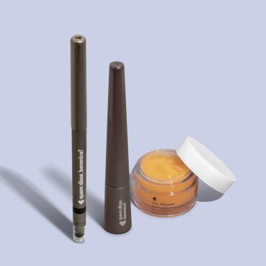 QUEM DISSE, BERENICE? KIT BALM LABIAL 8G + LáPIS OLHOS PRETô 2,5ML + DELINEADOR LíQUIDO PRETOLINO 2,5ML