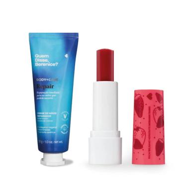 QUEM DISSE, BERENICE? BALM LABIAL MORANGO TANGO 3,5G + CREME DE MãOS REPAIR 30G