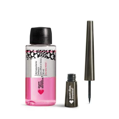 QUEM DISSE, BERENICE? KIT MINI DEMAQUILANTE 30ML + DELINEADOR PRETOLINO 2,5ML