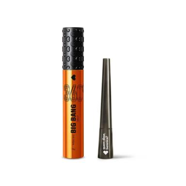 COMBO MAKE DOS OLHOS: MáSCARA DE CíLIOS BIG BANG 360 + DELINEADOR LíQUIDO