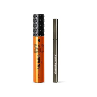 COMBO MAKE DOS OLHOS: MáSCARA DE CíLIOS BIG BANG 360 + CANETA DELINEADORA FININHA