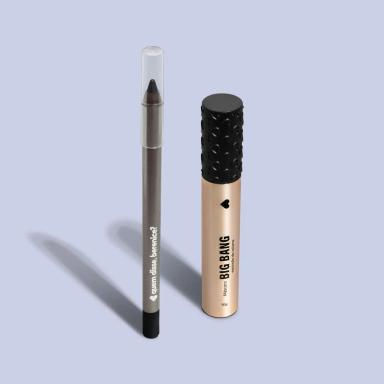 KIT MáSCARA DE CíLIOS BIG BANG + LáPIS OLHOS PRETUCO