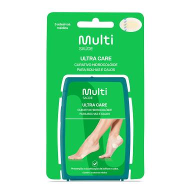 CURATIVOS PARA BOLHAS E CALOS ULTRA CARE C/ 5 UNIDADES TAM. MéDIO MULTI SAúDE - HC543 HC543