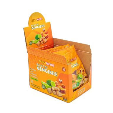 BALAS GENGIBRE LIMãO DISPLAY COM 10 PACOTES DE 38G
