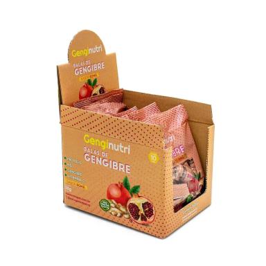 BALAS GENGIBRE/ROMA DISPLAY COM 10 PACOTE DE 38G 