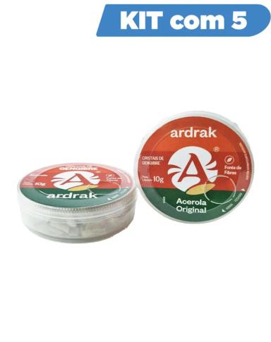 KIT CRISTAIS GENGIBRE ACEROLA ARDRAK COM 5 UNIDADES