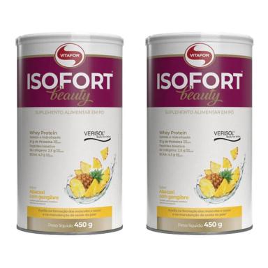 KIT 2UNI ISOFORT BEAUTY 450G - VITAFOR Abacaxi C/ Gengibre