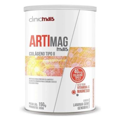 ARTIMAG COLáGENO TIPO II SABOR LARANJA COM GENGIBRE 150G - CLINIC MAIS