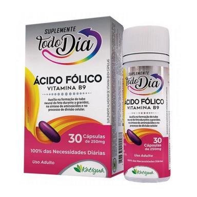 SUPLEMENTO TODO DIA ÁCIDO FóLICO 250MG 30 CáPS  - KATIGUá