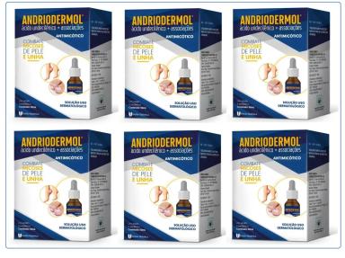 KIT COM 6 ANDRIODERMOL LOçãO 50ML MICOSE – UNIãO QUíMICA