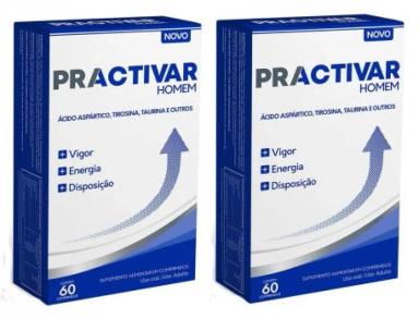 KIT 2 SUPLEMENTO PRACTIVAR HOMEM 60 CáPSULAS - CANONNE