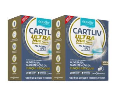 KIT 2 SUPLEMENTO CARTLIV ULTRA MDK 30 CáPSULAS - EQUALIV