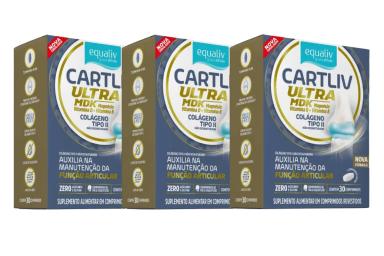 KIT 3 SUPLEMENTO CARTLIV ULTRA MDK 30 CáPSULAS - EQUALIV