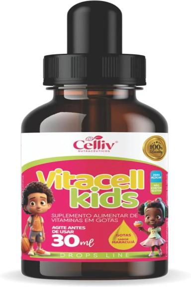 VITACELL KIDS VITAMINAS DO COMPLEXO B + VITAMINA A, D, E E K 30ML CELLIV