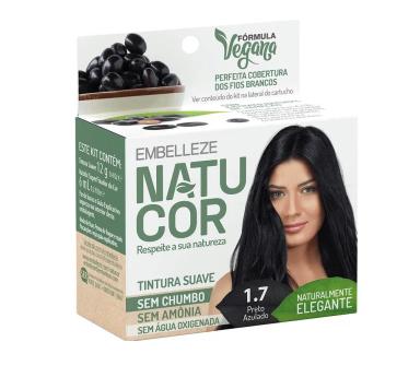 TINTURA NATUCOR COR:1.7 PRETO AZULADO