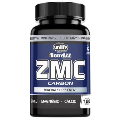 ZMC CARBON - SUPLEMETO DE CARBONATO DE  CáLCIO, MAGNéSIO E ZINCO - 120CPS