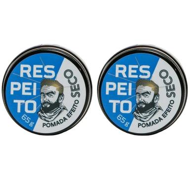 POMADA PARA CABELO EFEITO SECO BARBA DE RESPEITO - KIT 2 UN