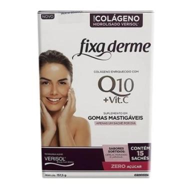 COLáGENO HIDROLISADO FIXA DERME Q10+VIT C (15 SACHêS) VALDA