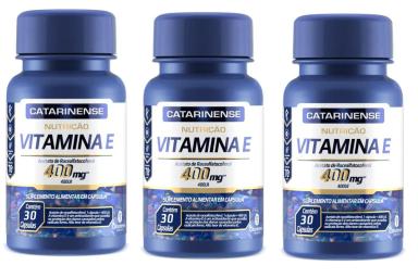 KIT 3UNI VITAMINA E 400 MG 30 CPS - CATARINENSE
