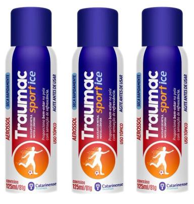 KIT 3UNI TRAUMAC SPORT ICE 125ML - CATARINENSE