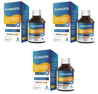 KIT 3UNI FLUNACETIL XAROPE 40MG/ML 120ML - CATARINENSE