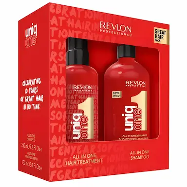 KIT REVLON PROFESSIONAL UNIQ ONE GREAT HAIR PACK - SHAMPOO 230ML + CONDICIONADOR 150ML Nulo