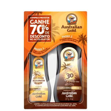Australian Gold Kit Promopack Fps30 Sp Gel 237Ml Acele Gel Clear 125Ml