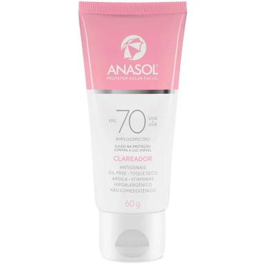 PROTETOR SOLAR FACIAL ANASOL CLAREADOR FPS 70 60G